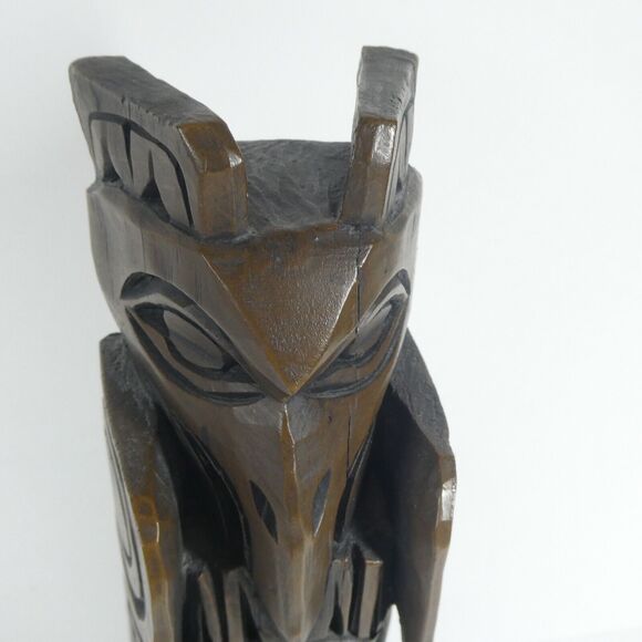 Totem Pole Statue 13" Tall Vintage Ceramic Ye Olde Curiosity Shop Seattle PNW - Picture 2 of 9